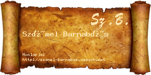 Számel Barnabás névjegykártya